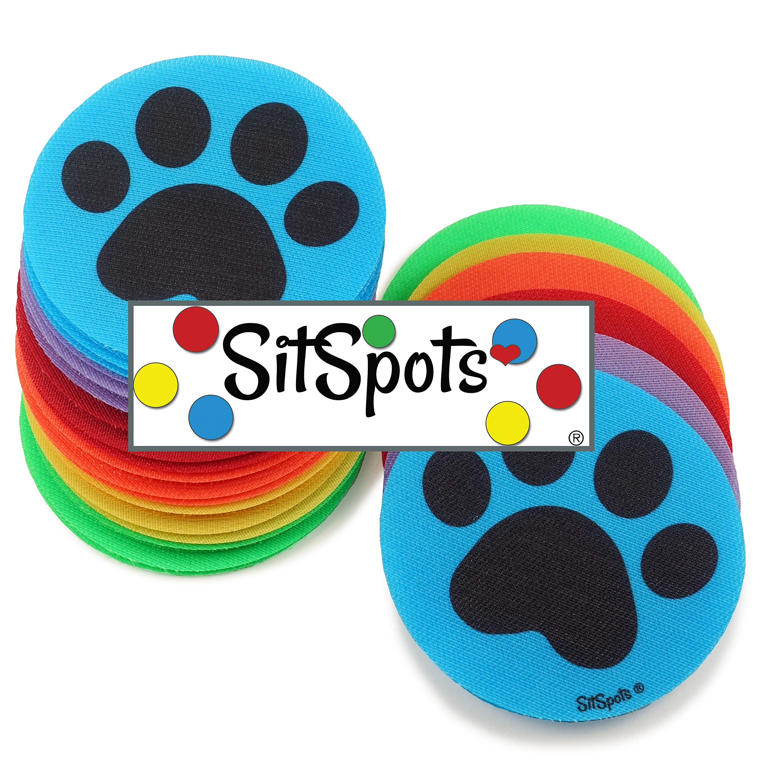 Buy SitSpots® Circle Paw Print Floor Dots for Classroom The Original