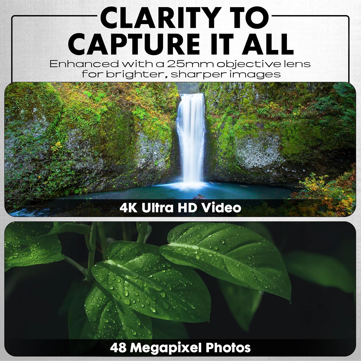 Minolta 10x25 Digital Night Vision Monocular w/Built-in 4K HD Video Camera (Black)