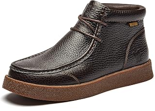 Men's Moc Toe Chukka Boots Leather Casual Desert Boot