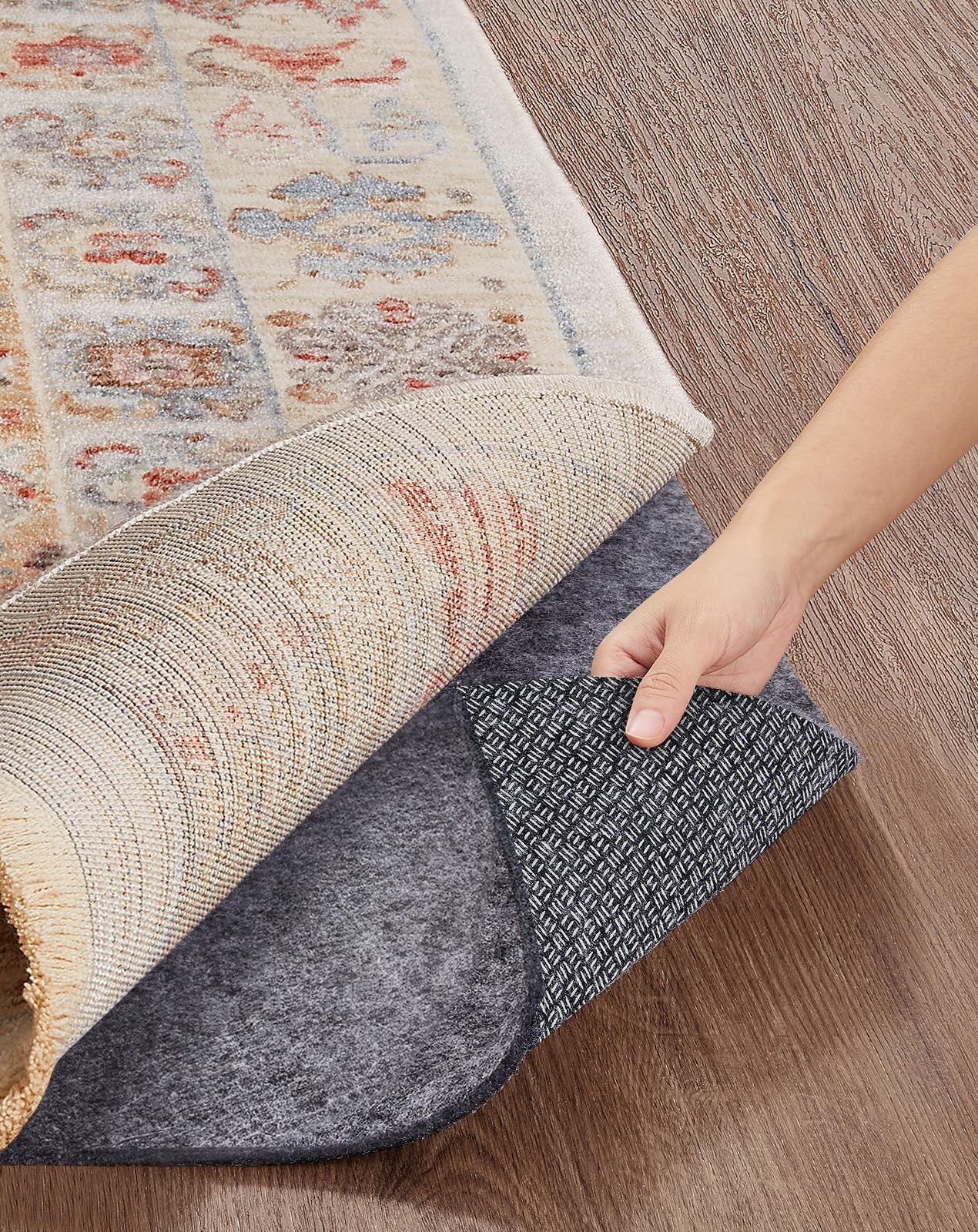Veken Non-Slip Cushioned Rug Pad