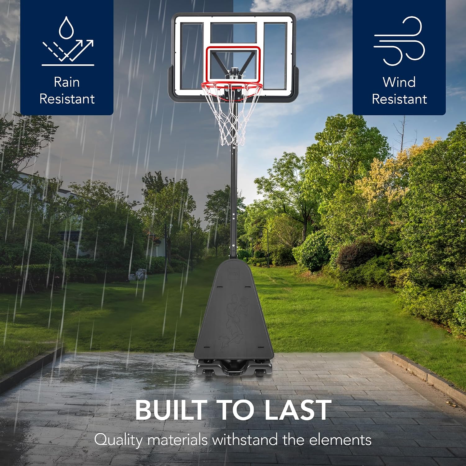 Best Choice Products Adjustable Regulation Basketball Hoop, Portable Goal w/Shatterproof Backboard, Ball Return, Base Gel