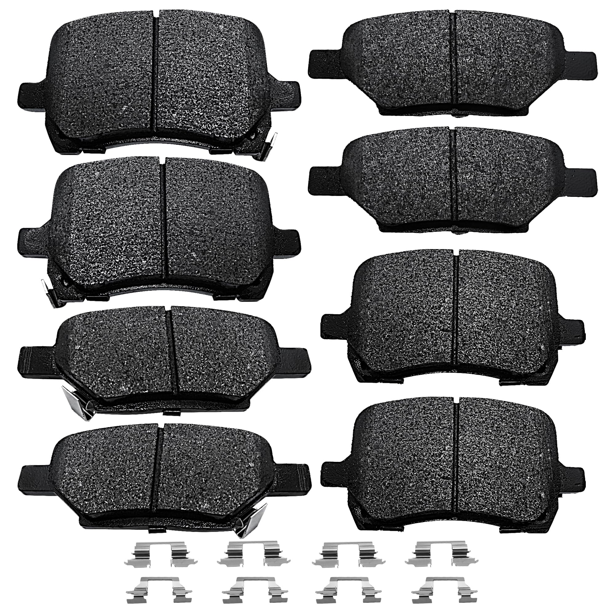 Brake Pads Front and Rear Compatible with Chevy Cobalt SS Hhr Malibu, Pontiac G5 G6, Saturn Aura Ion Red line Brake Pads Semi-Metallic D1028 D1033