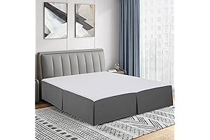 Cathay Home Gray Bed Skirt: Pleated Microfiber Comfort