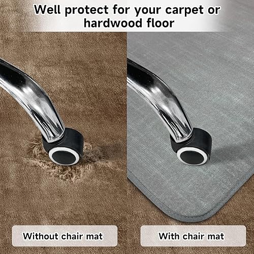 Vista 41 de SHAREWIN Tapete para silla de oficina para suelo de madera o azulejos, tapete para silla de juegos de computadora de 55 x 35 pulgadas, tapete