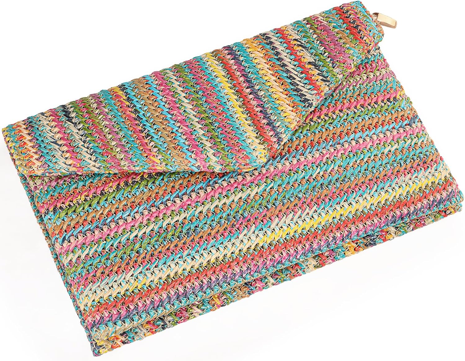 Summer Woven Straw Clutch Purse for Women,Elegant Beach Crossbody Bag, Boho Evening Handbag