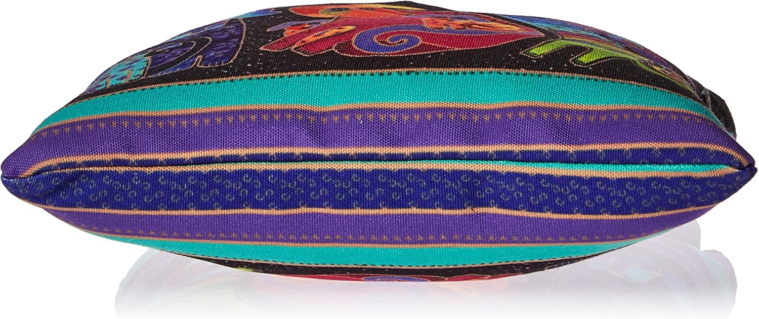 Zeckos Laurel Burch Artistic Totes Crossbody 10 inch X 10 inch Dog Hobo Canvas Handbag - Image 4