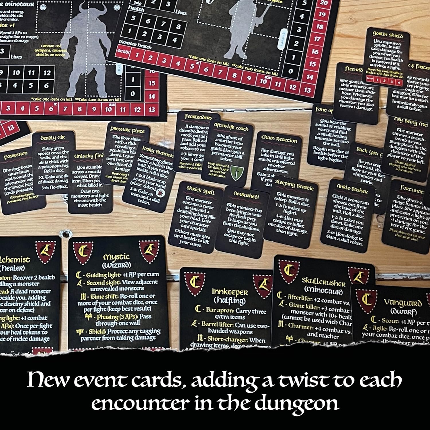 Bag of Dungeon Bag of Dungon Legends Character Expansion Pack - use with Any Board Game - with Added Destiny Skill Cards, Encounter Cards and 4 new Brave Heroes - (2nd Edition)