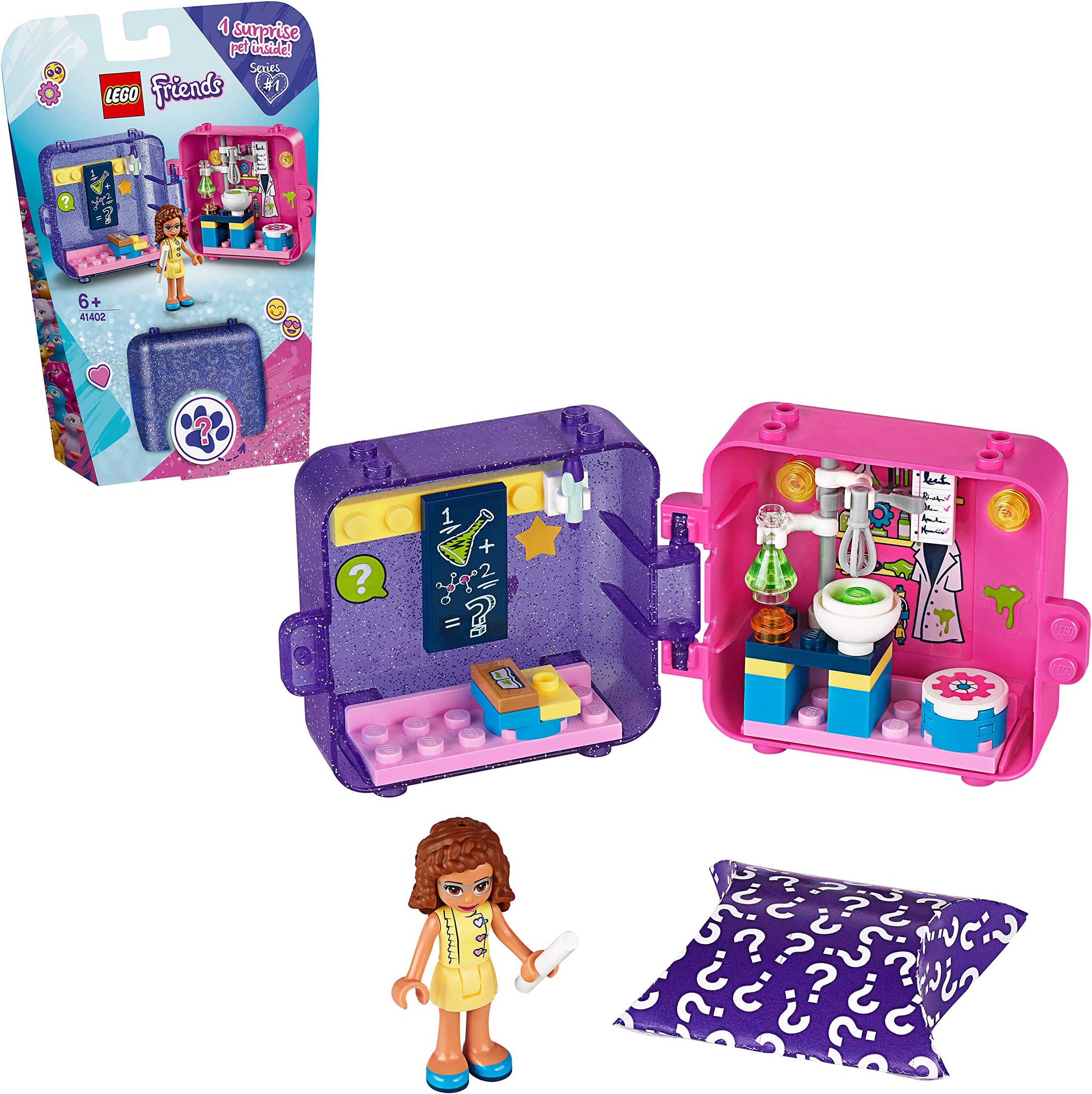 LEGO 41402 Friends Olivia's Play Cube Series 1, Collectible Mini Playset, Portable Travel Case
