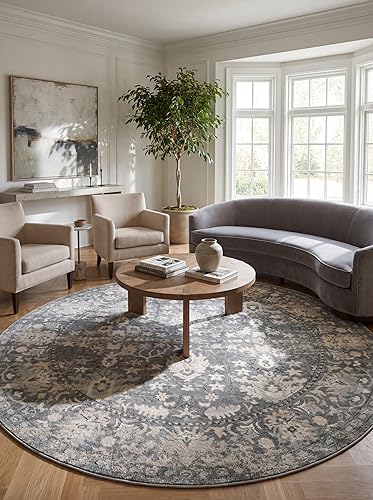 Miniatura 30 de Rugs.com Oregon Collection - Alfombra de pelo bajo color marfil de 7 x 10 pies, perfecta para salas de estar, comedores grandes, planos abiertos