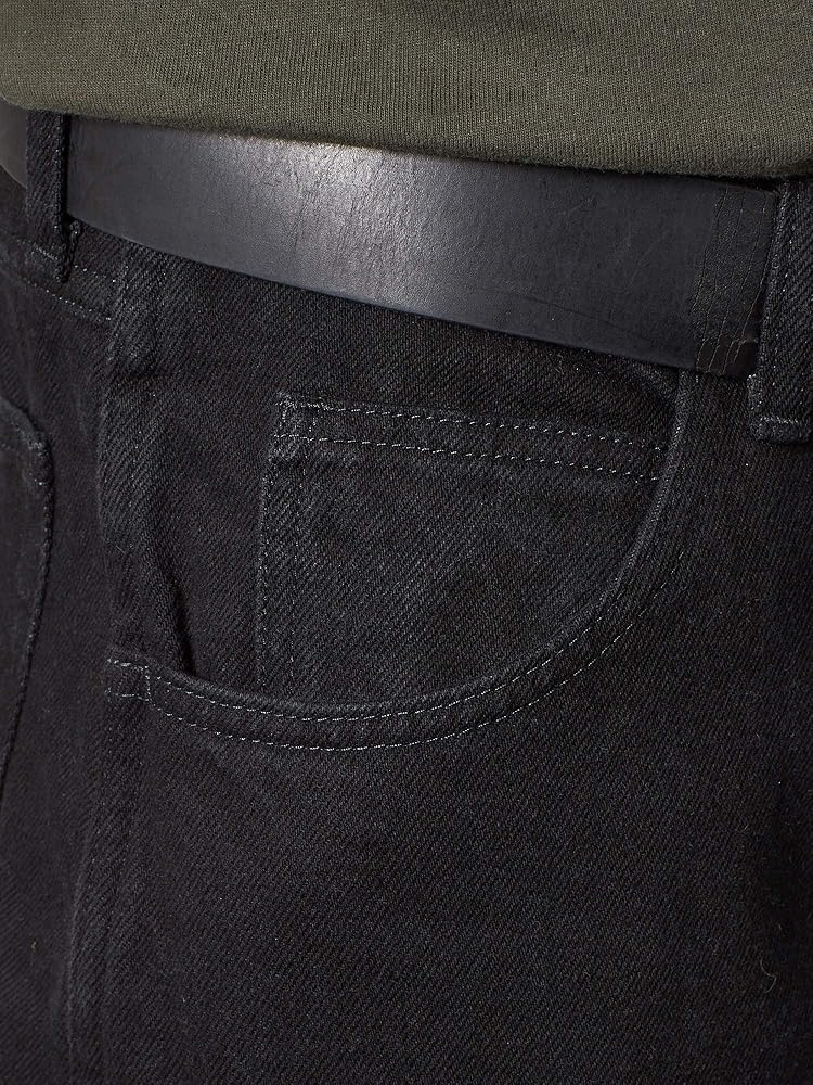 新品 Relaxed Fit Rustler ブラックデニム W34 x L29 Wrangler ラスラー RUSTLER レギュラーフィット ストレート