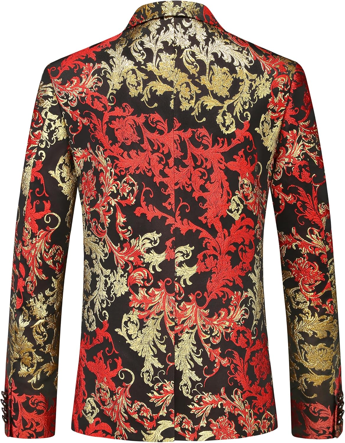 MOGU Mens Floral Suit Jacket Paisley Tuxedo Blazer Slim Fit Sport Coat for Prom, Party, Wedding, or Casual - Image 4