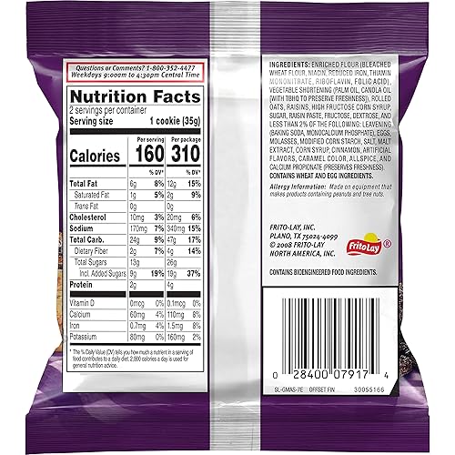 Miniatura 2 de Grandma's Homestyle Big Cookies  2 galletas en cada paquete (paquete de 12) total 24 galletas (avena pasa)