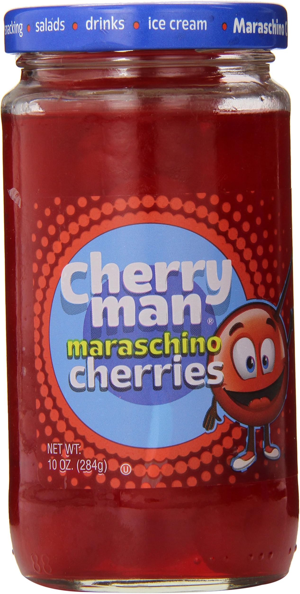 Cherryman Cherries, Maraschino, Large, 10 Ounce