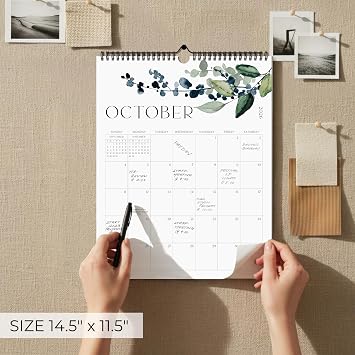 Aesthetic 2026-2027 Wall Calendar - Runs from January 2026 Until July 2027