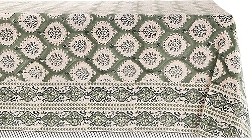 Miniatura 92 de ATOSII Amalfi - Mantel rectangular de otoño 100% algodón, bohemio, estampado a mano, para cocina, mesa de comedor, lino, decoración de otoño