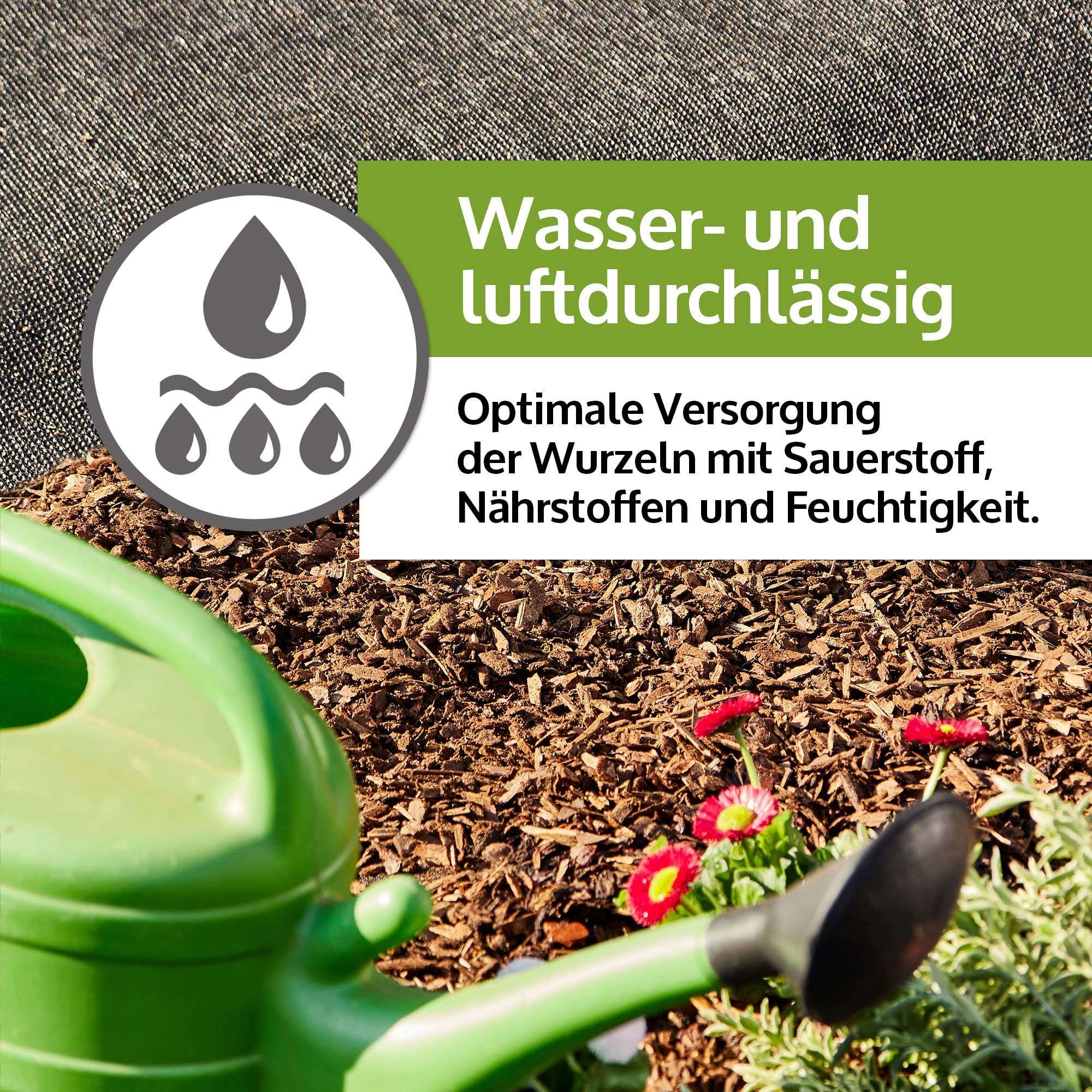 zooprinz Dickes und reißfestes Unkrautvlies – 25m, 50m oder 75m Gartenvlies auf praktischer Rolle – Unkrautfolie witterungsbeständig – Vlies Wasser- und luftdurchlässig – Perfekter Schutz vor Frost