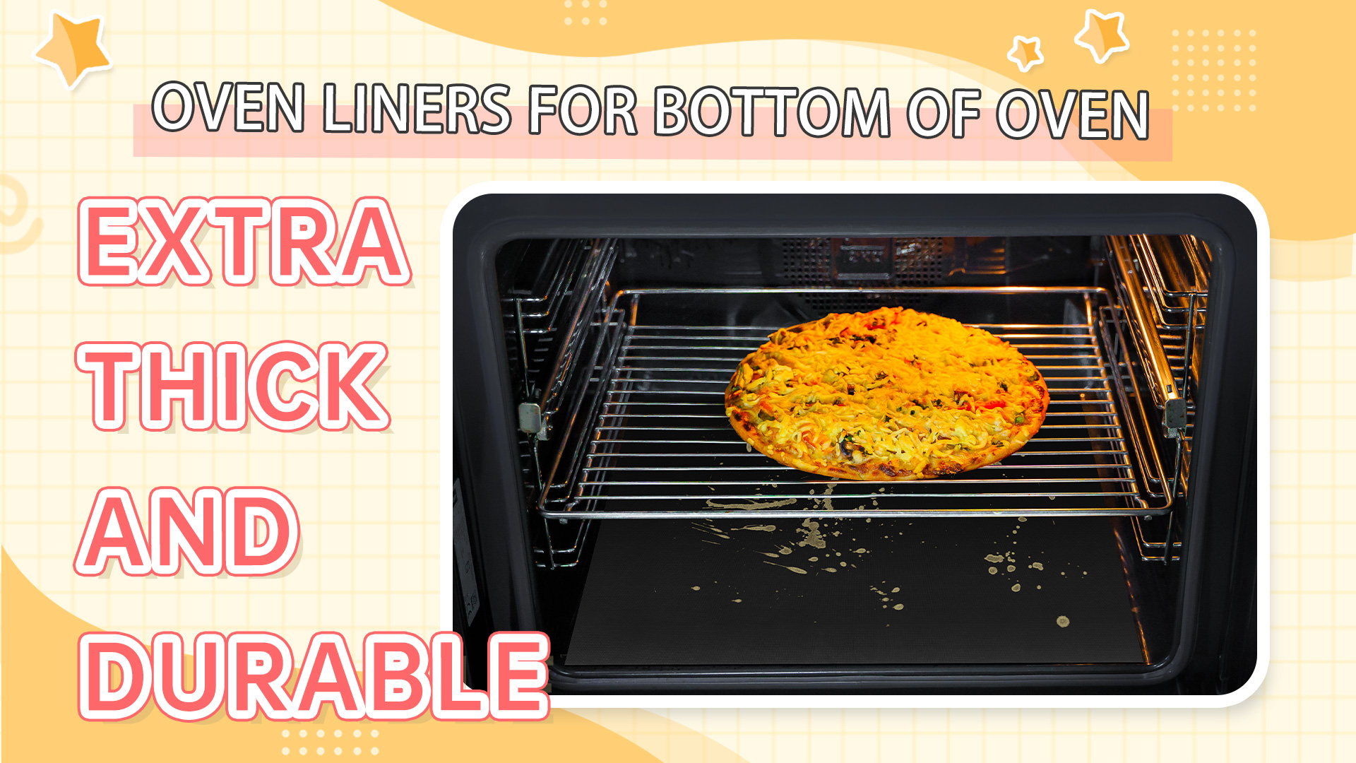 Broodrooster Oven Liner - 3 PACK 100% Non-Stick 11 x 9
