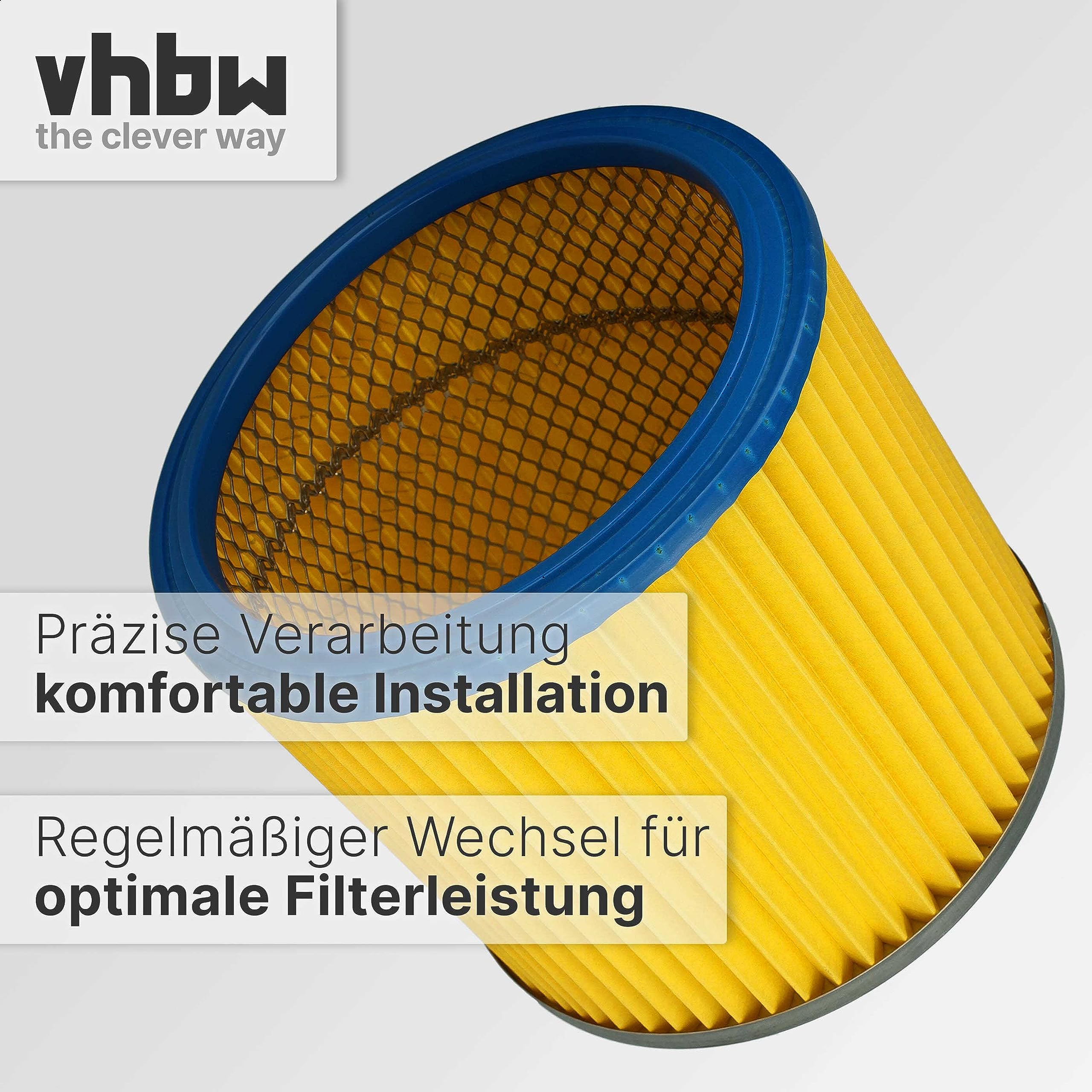 vhbw 3x filtre plissé compatible avec Parkside PNTS 30/4(E/S)