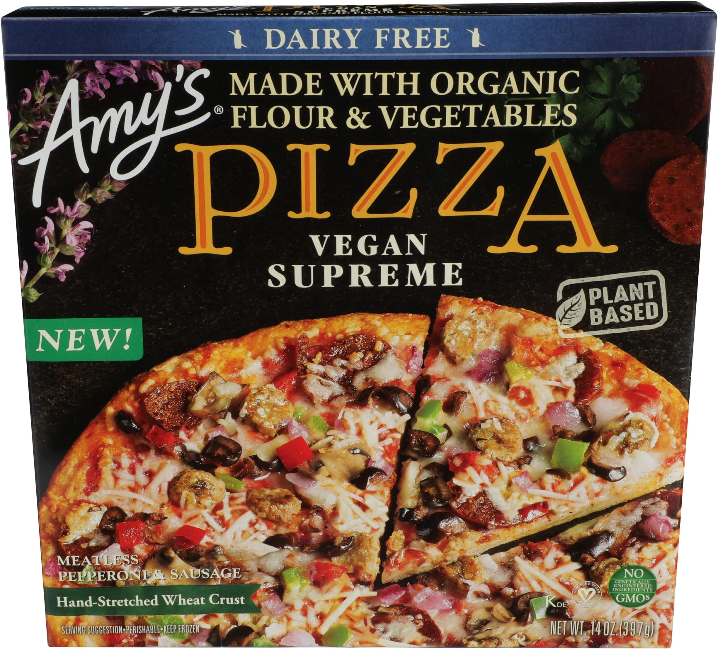 Amy's Pizza Supreme, Vegan, 14 Ounce
