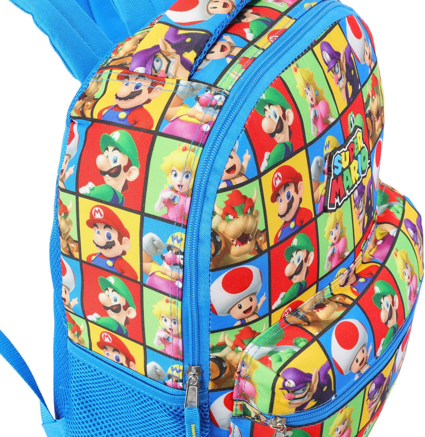 Nintendo Mario Backpack for Boys - Bundle with 16" Videogame School Bag Plus Water Bottle, Stickers, More | Super Mario Bros Backpack for Kids, Boys - Image 3