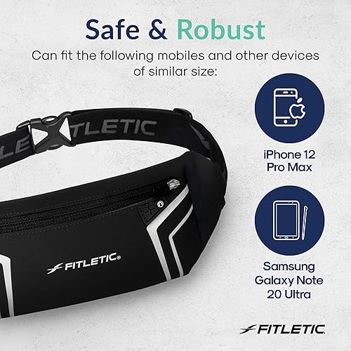 Miniatura 8 de Fitletic Cinturón deportivo moderno para correr para hombres y mujeres, bolsa resistente al agua, se adapta a todos los teléfonos inteligentes,