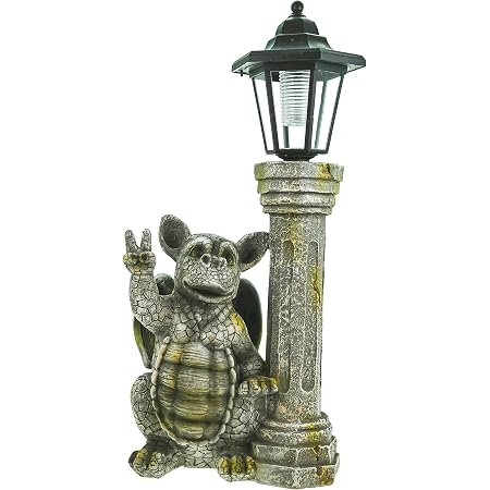 Peace Avec Lanterne Solaire Bebe Dragon Figure Decoration De Jardin En Forme De Gargouille Amazon Fr Jardin