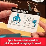 Spin Master Games, Would You Rather? Funny Party Card Game for College, Friendsgiving, Birthdays, & More, for Teens & Adults, 3-6 Players, for Ages 14 & Up