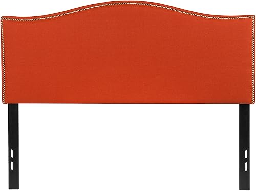 Miniatura 16 de Flash Furniture Bedford - Cabecero de cama doble tapizado con ribete de uñas en tela beige Blanco,Negro -,Marrón