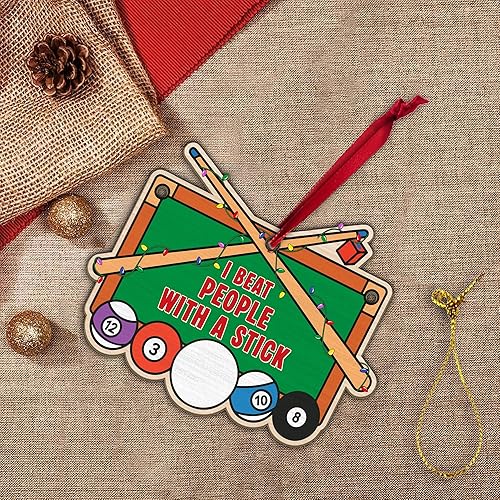 Miniatura 6 de Adorno de Navidad de billar 2025, bolas de mesa de billar, adornos para árbol de Navidad, regalo de recuerdo para jugadores de billar, amantes del