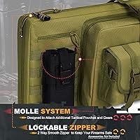 Vista 5 de Double Rifle Case for 2 Scoped Rifles - Soft Tactical Gun Bag 32/36/42/48 Inch with Concealed Backpack Straps Durable 600D Oxford Gun Case with