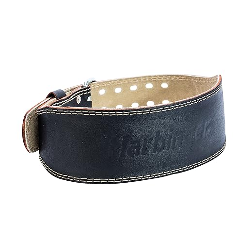 5. Harbinger Padded Leather Contoured Weightlifting Belt