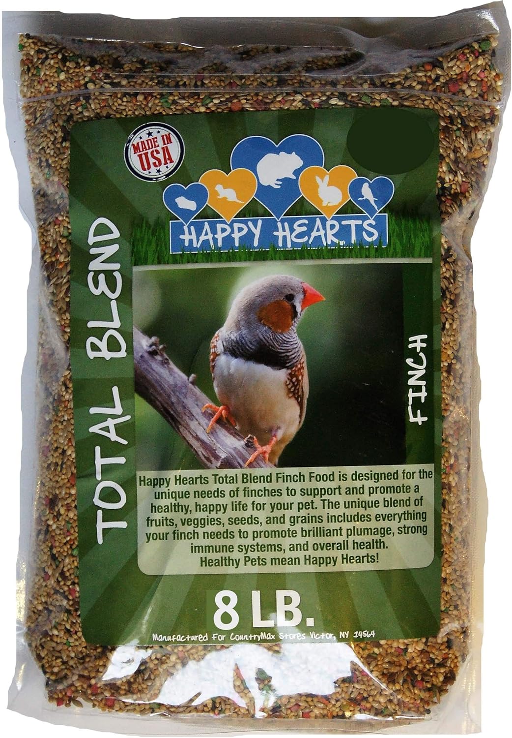 Happy Hearts Total Blend Finch Food (8 Pounds)