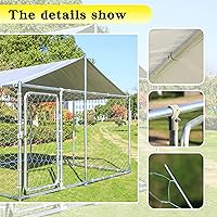 Vista 5 de LEISU Jaula de perro resistente al aire libre para mascotas, casa de alambre con cubierta resistente al agua para patio trasero o delantero