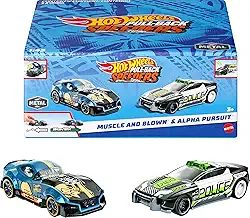 Hot Wheels, Pullback Speeders, Conjunto Sortido com 2 Carrinhos de Fricção de Escala 1:43, A partir de 3 Anos (Não é Possível Escolher o Modelo)
