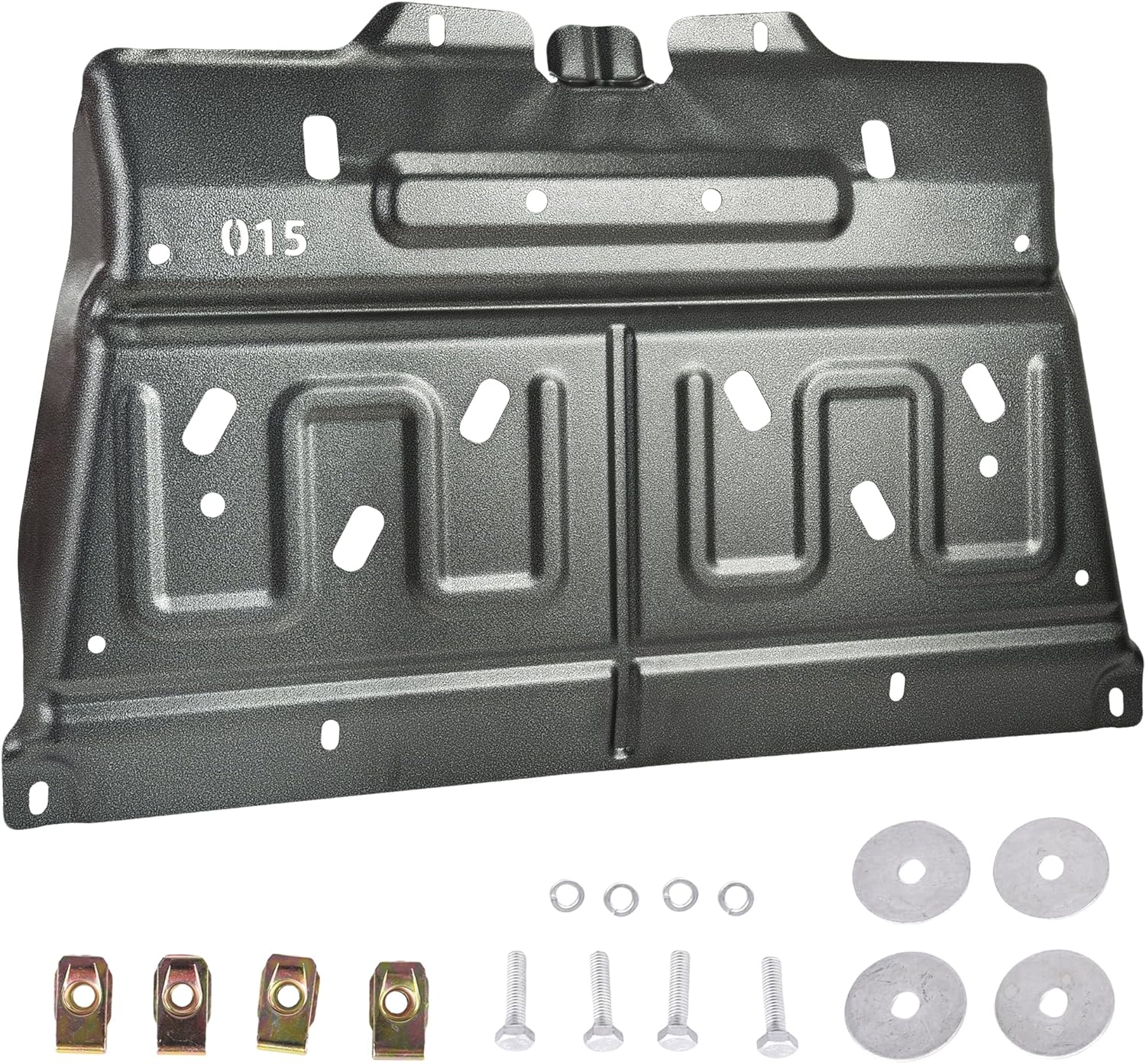 Upgrade Manganese Steel Splash Panel Shield Compatible with 2015-2020 Ford F150 with Gasoline Engine (Underbody Panel Not Fit Raptor Model/3.0L Diesel) Front Under Car Engine Lower Cover ML3Z-7222-D