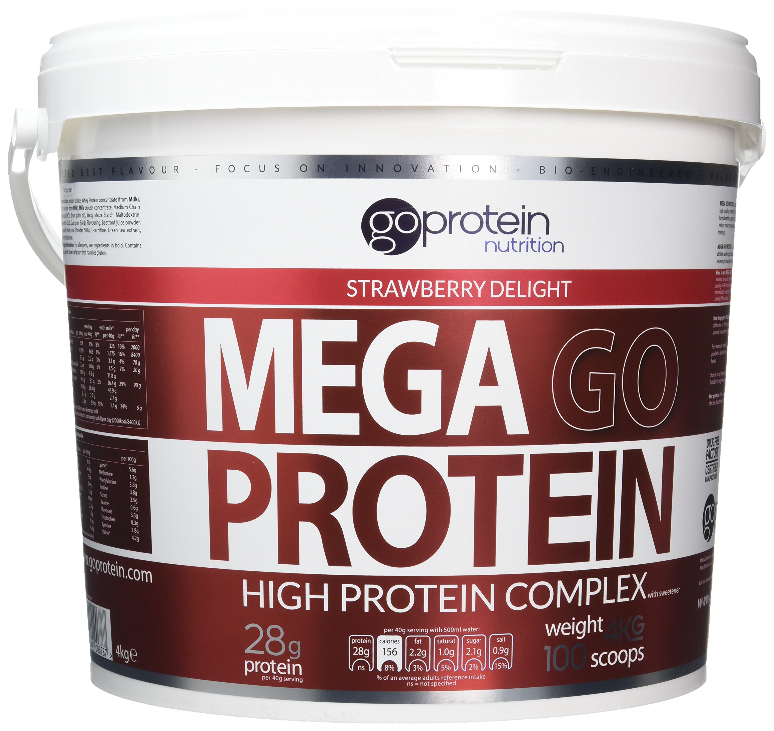 4kg Mega Go Protein Strawberry