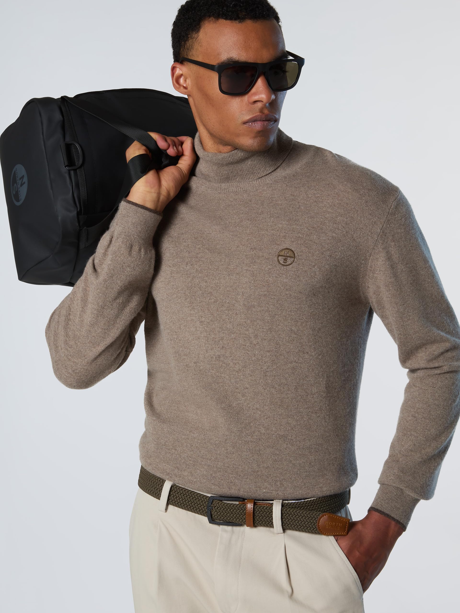 NORTH SAILS Maglione Uomo in Misto Cashmere con Collo Alto