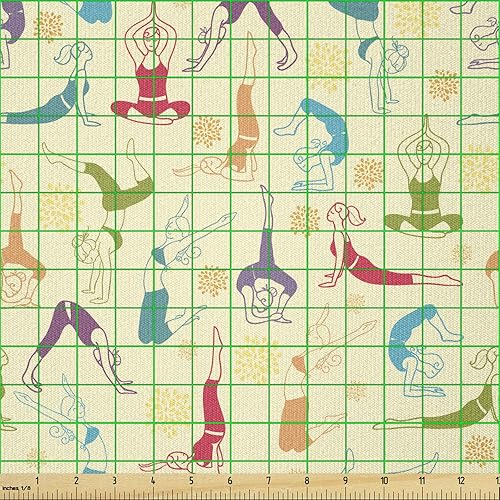 Vista 733 de Lunarable The Yard, tela azul real de The Yard, patrón de cerámica inspirado en el Medio Oriente estilo marroquí, estampado oriental, tela de satén