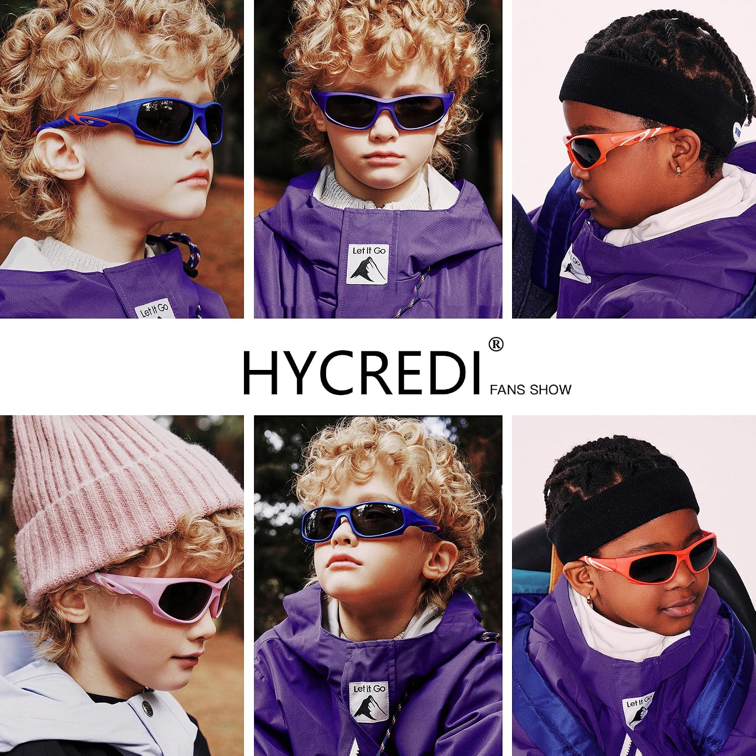 Hycredi Kids Sports Polarized Sunglasses - Unbreakable Youth Baseball Beach Sunglasses with Strap for Boys Girls Age 4-12