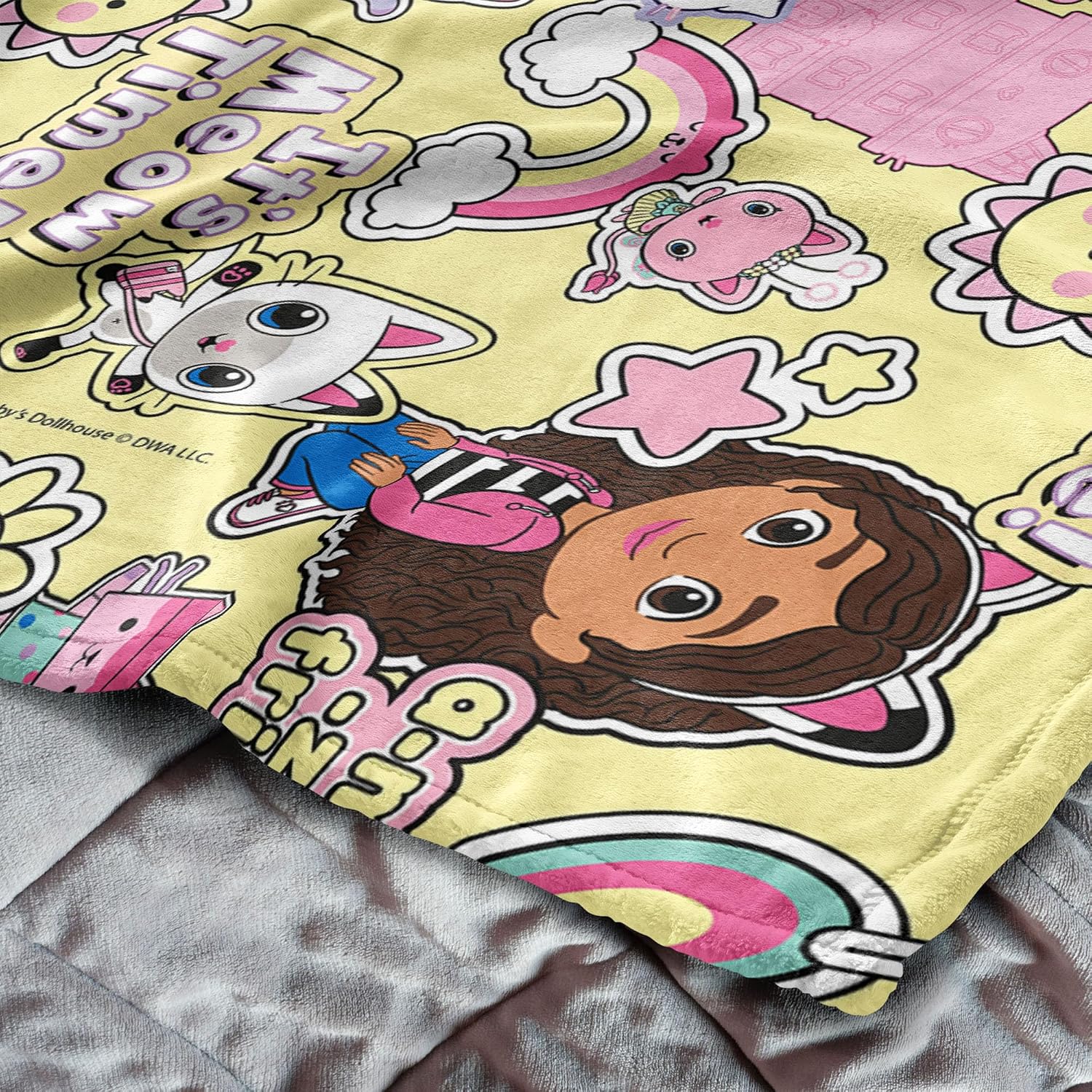 Northwest Universal Gabby's Dollhouse It's Meow Time Silk Touch Throw Blanket, 40x50 inches