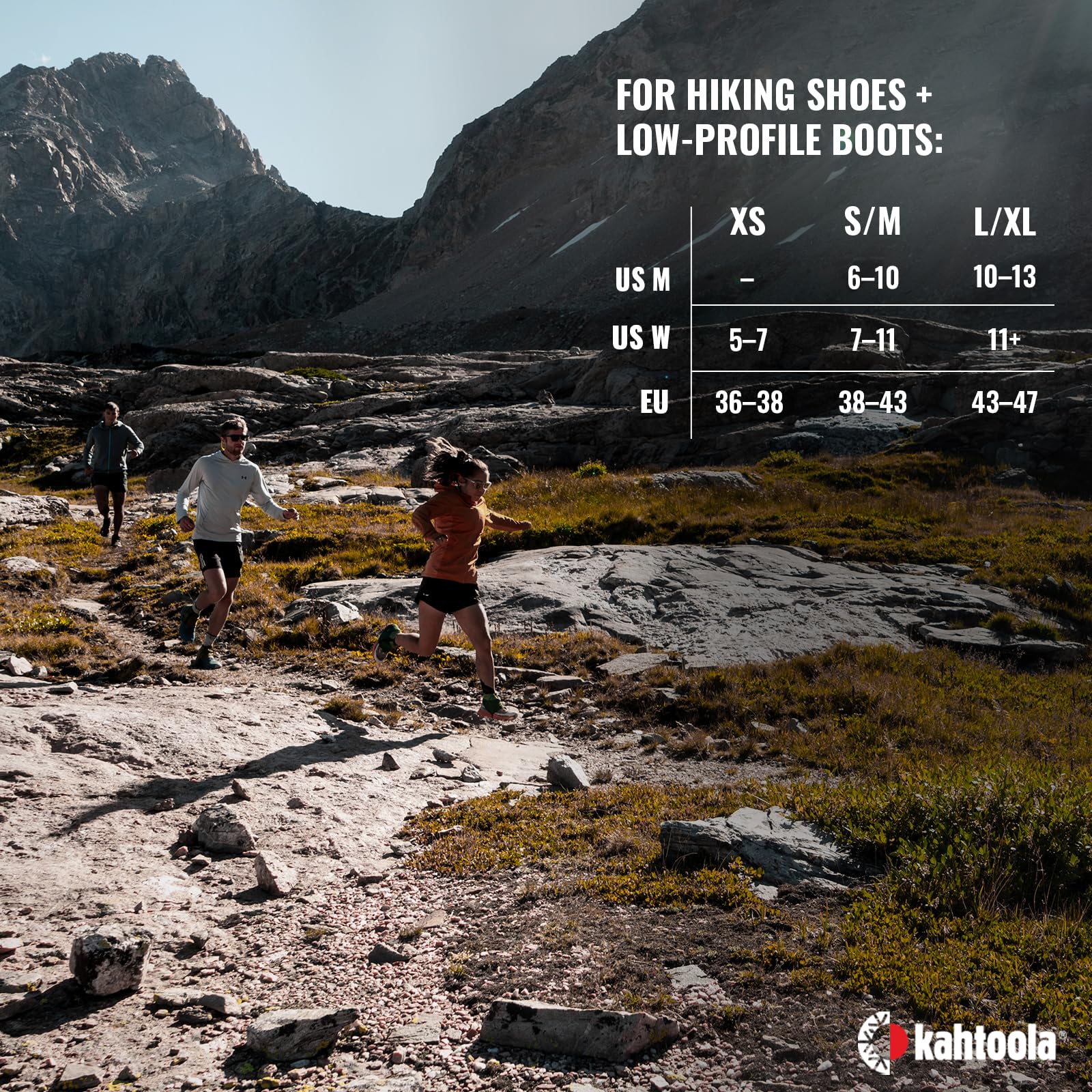 Kahtoola INSTAgaiter Guêtres mi-hautes pour randonnée, course à pied, alpinisme, chasse, terrain rocheux, boue, neige et glace