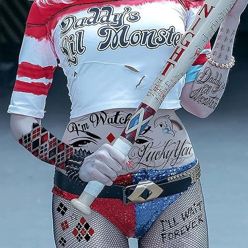 Miniatura 4 de VANTATY 5 hojas de tatuajes temporales 3D de Halloween para mujeres, niñas y adultos, calcomanías de tatuaje falsas HQ, kit de maquillaje para