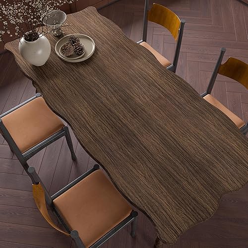 Miniatura 4 de Papel de contacto de nogal vintage marrón oscuro, calcomanías de pared de grano de madera sin burbujas, autoadhesivo, impermeable, envoltura de