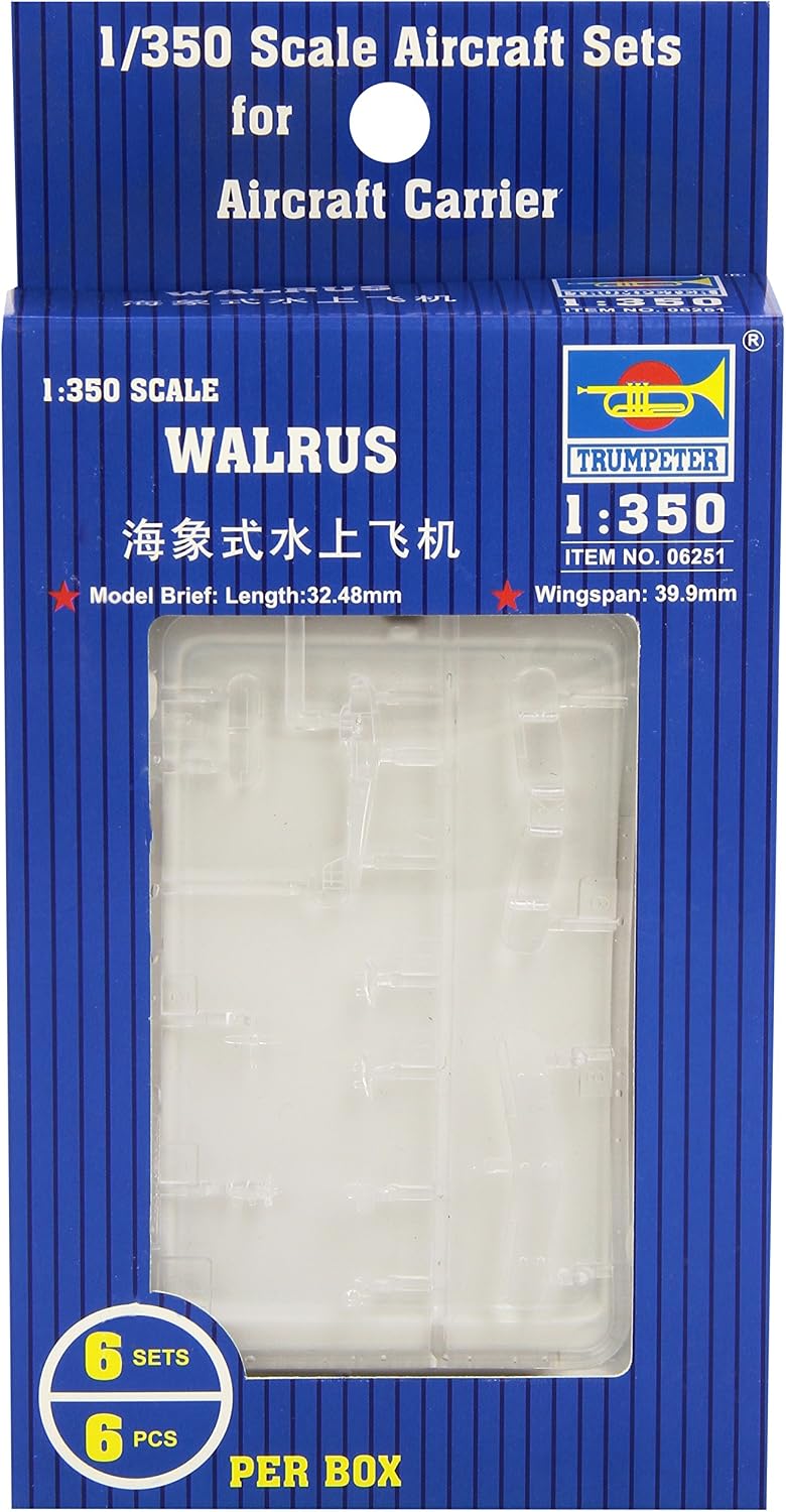 Trumpeter 1/350 British Supermarine Walrus Biplane Aircraft Set for Warships (6-Box)