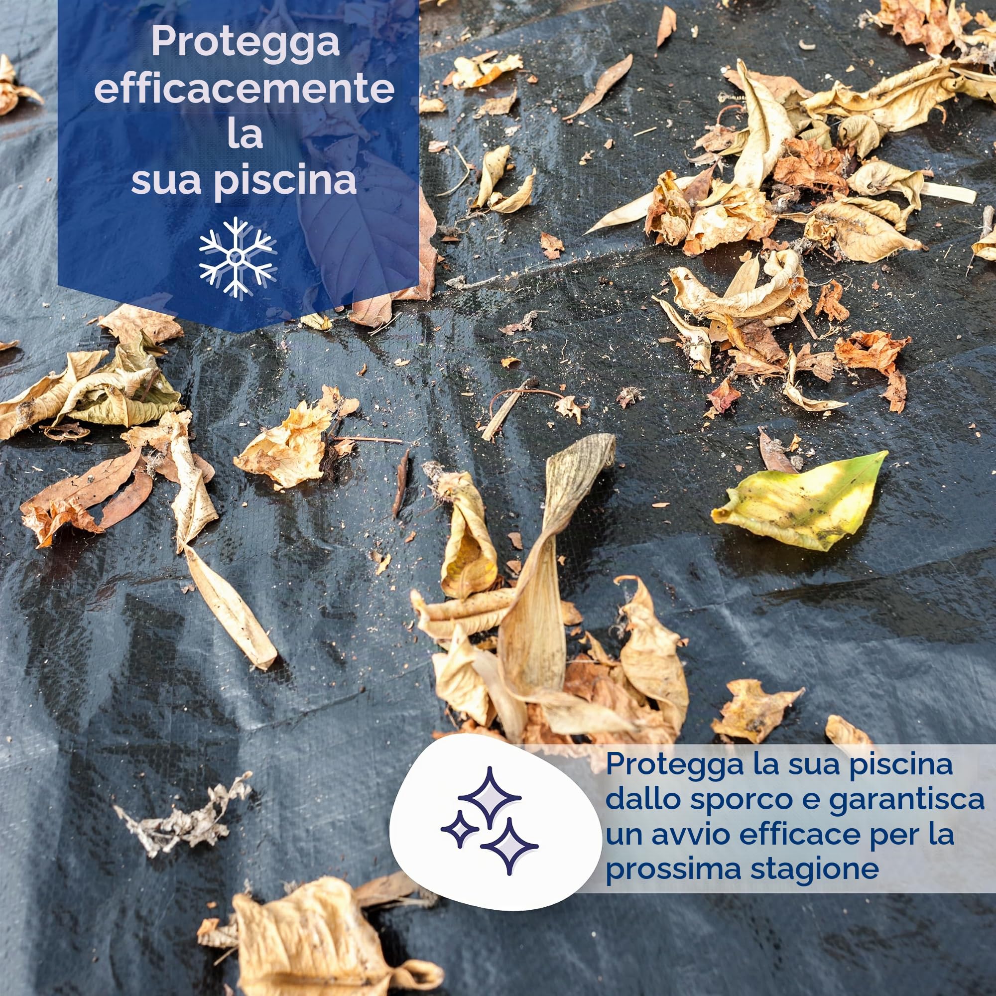 Gre Copertura Invernale 120g/m² polietilene Resistente Piscina Rotonda 350 cm