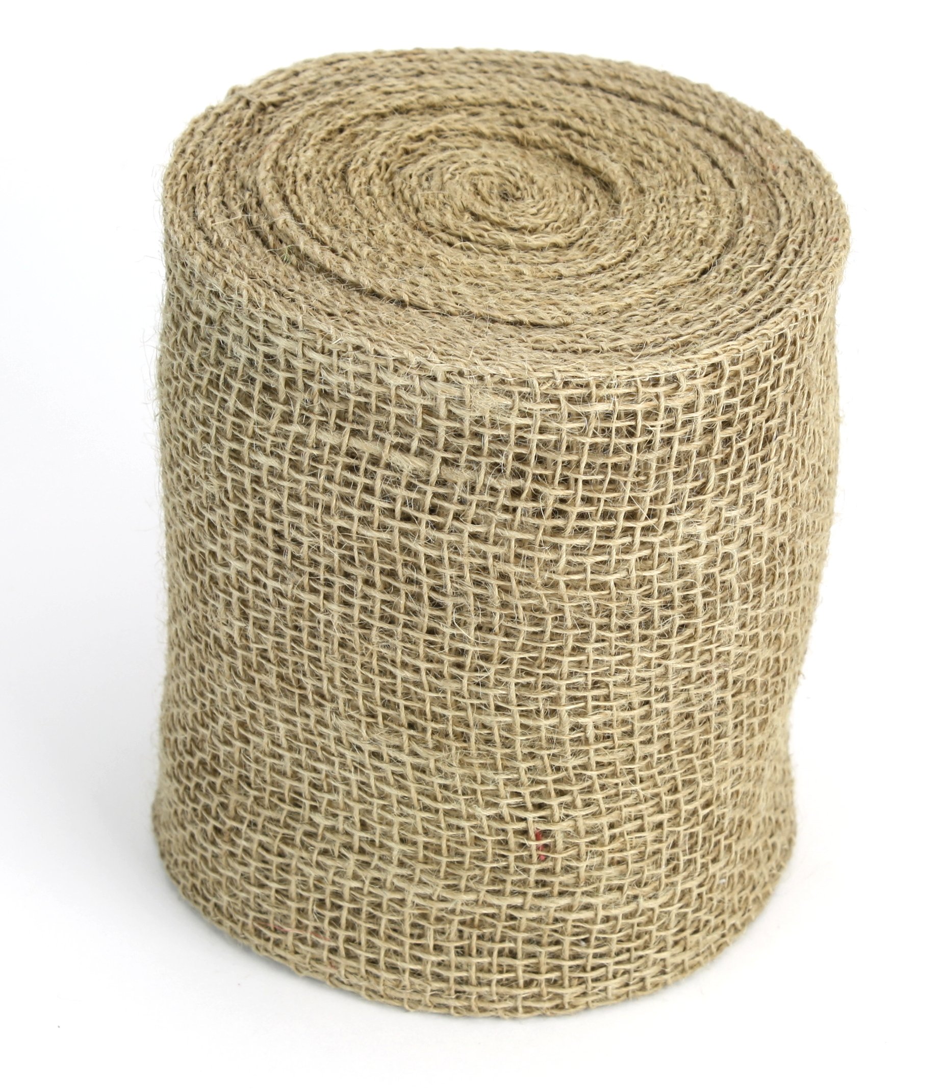 Kel-Toy Jute Burlap Ribbon Roll, 6-Inch by 10-Yard, Natural