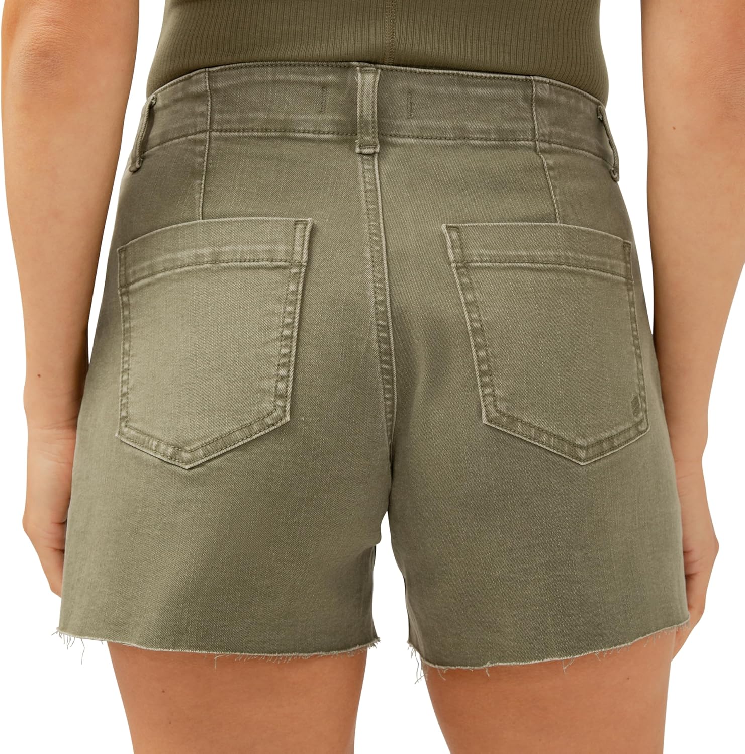 Silver Jeans Co. Womens Suki Mid Rise Curvy Fit Utility Shorts - Image 5