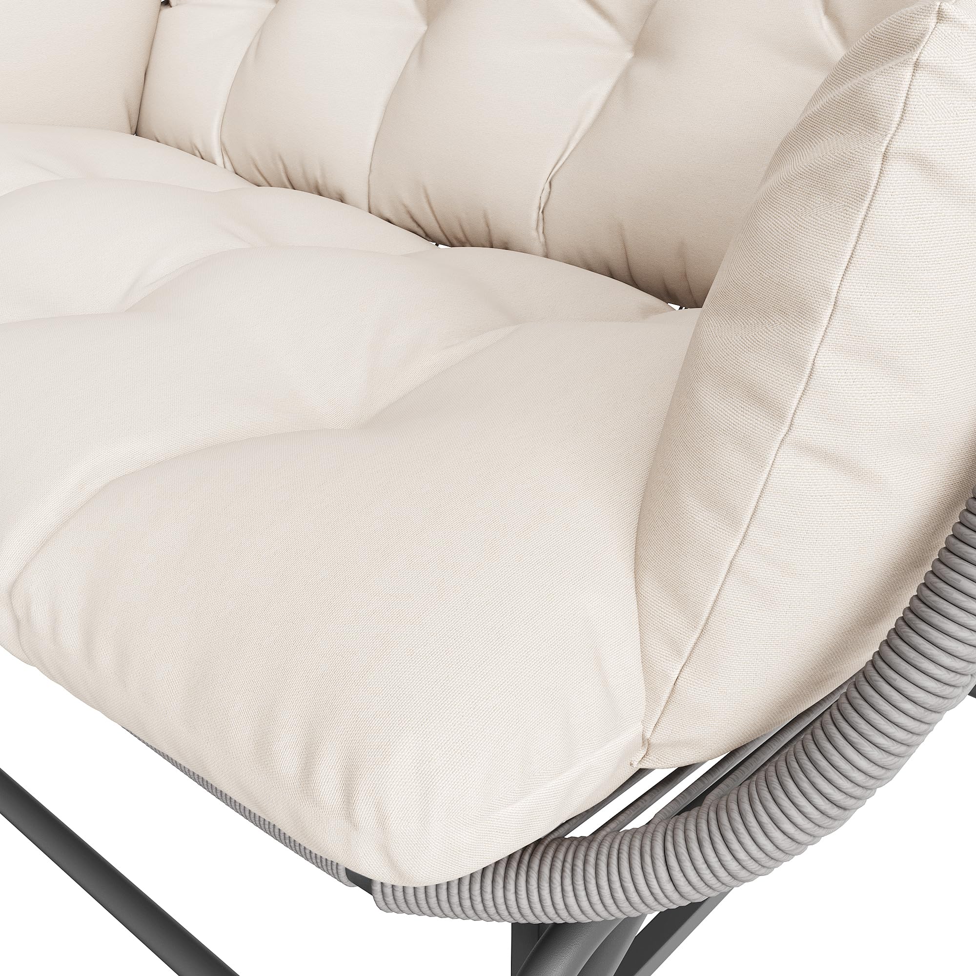 Moimhear Mecedora de jardín para dos personas, silla colgante para patio, silla de huevo oscilante para exteriores, silla de balancín, columpio de jardín, columpio de porche para el jardín, balcón o
