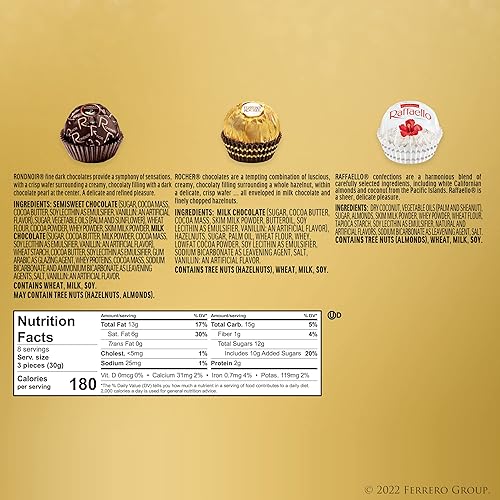 Miniatura 2 de Ferrero Collection Premium Gourmet - Chocolate con leche de avellana surtida chocolate negro y coco gran caja de regalo navideña 91 onzas 24 unidades