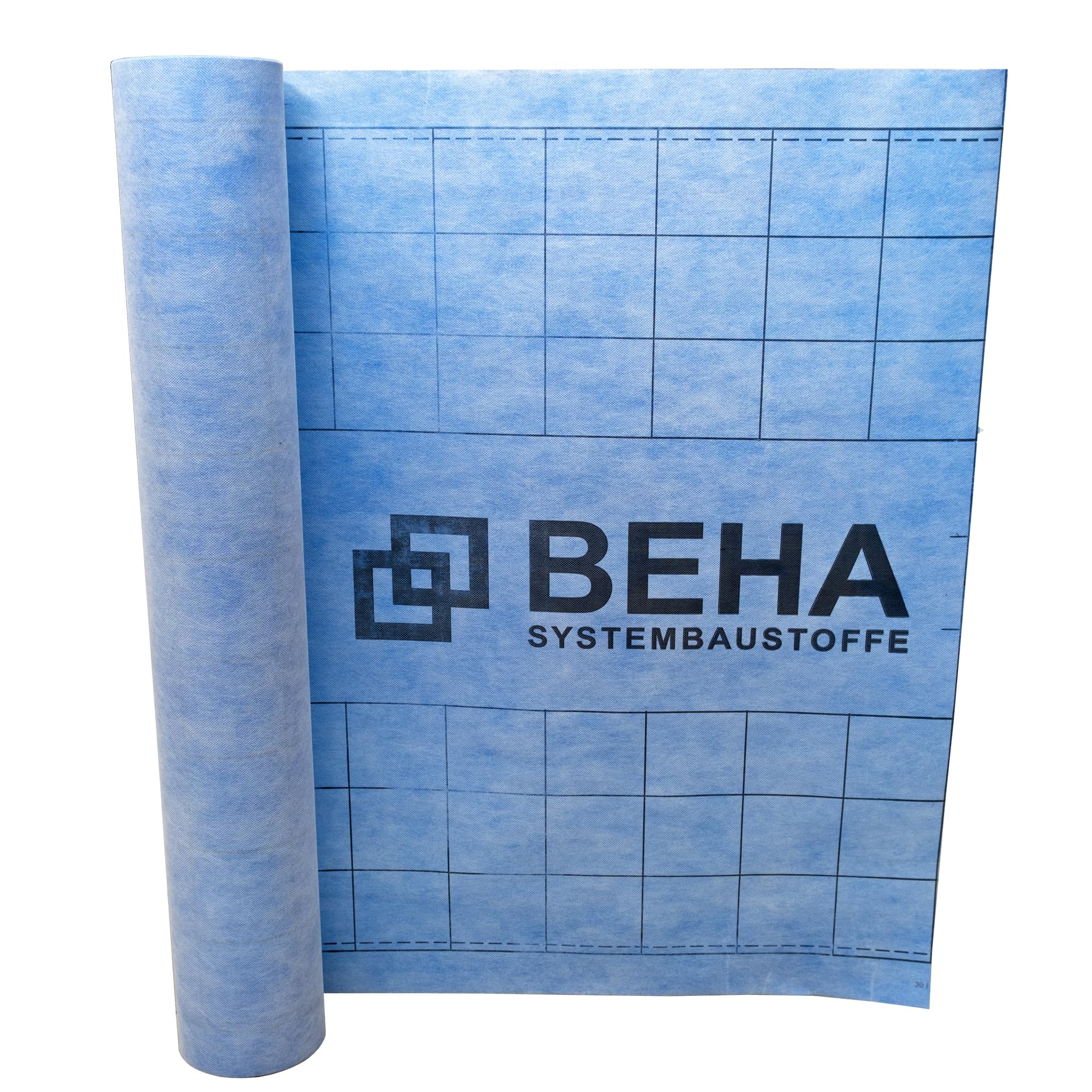 TSR 30m Abdichtbahn Dichtbahn Abdichtung Bad Dusche Balkon Terrasse - Polymer - Wasserundurchlässig - Beidseitig Vlies - Rissüberbrückend - Frostbeständig - Für Wand und Boden - Blau oder Weiß